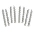 Talking Tables Luxe Silver Twirl Candles - 8 Pack