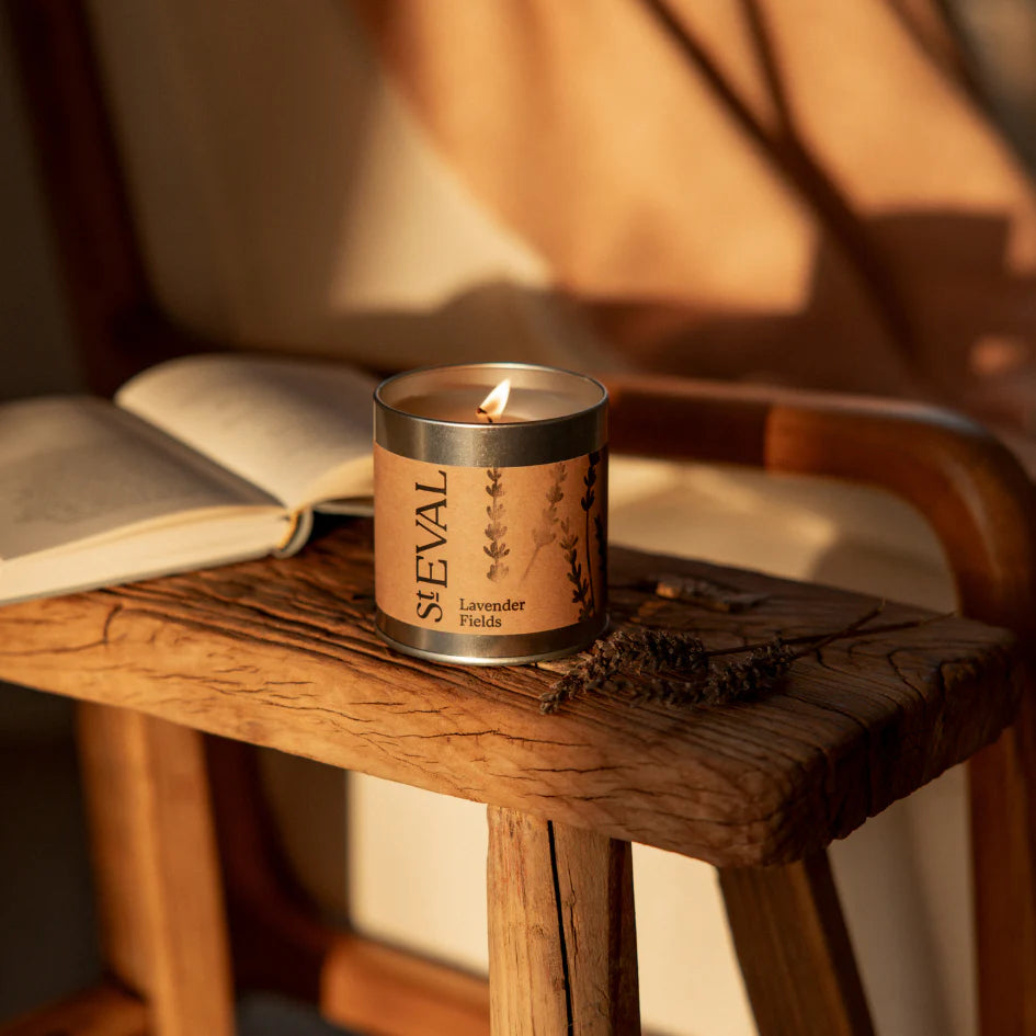 St Eval Lavender Fields, Scented Tin Candle NEW