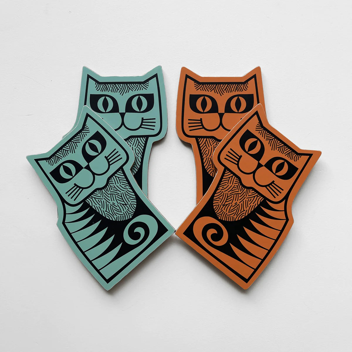 Hornsea Cat Shaped Coasters - set of 4