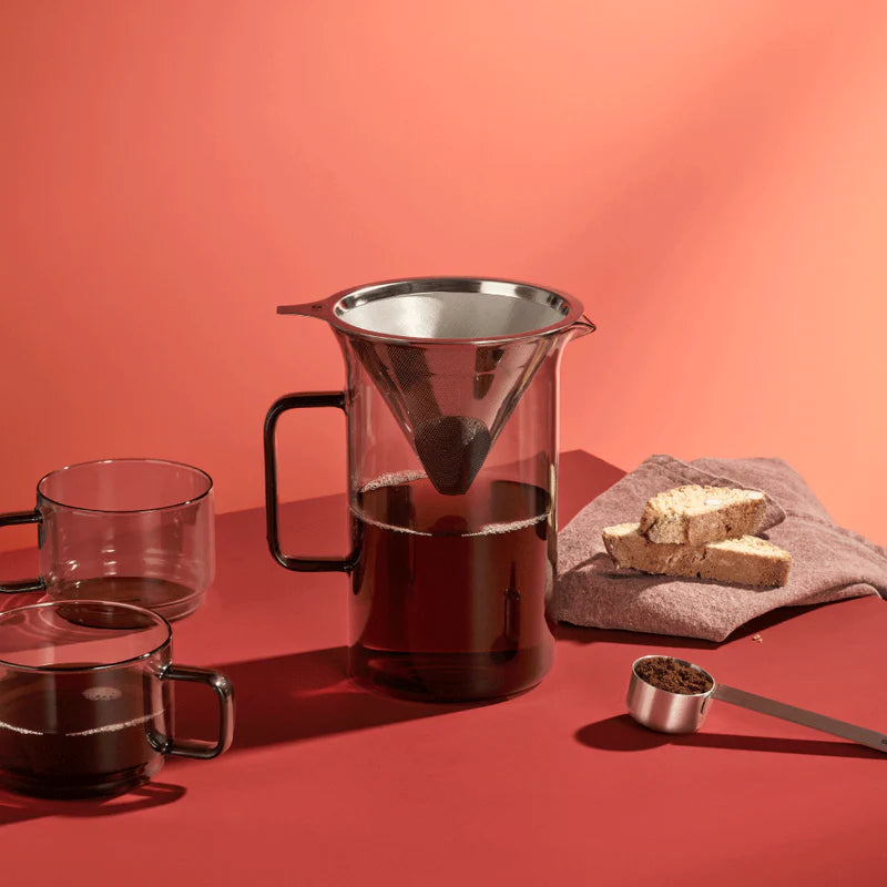 Adhoc Impact Pour Over Coffee Maker in Grey Glass