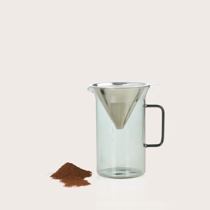 Adhoc Impact Pour Over Coffee Maker in Grey Glass