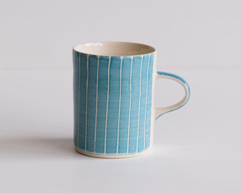 Musango Sgrafitto Stripe Demi Mug (Available in 7 Colours)