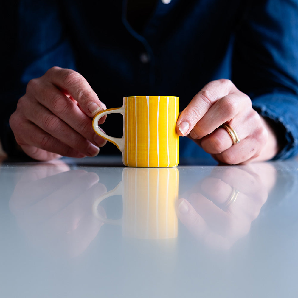 Musango Sgraffito Stripe Espresso Cup (Available in 7 Colours)