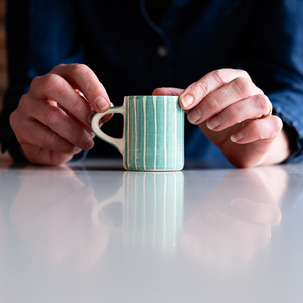 Musango Sgraffito Stripe Espresso Cup (Available in 7 Colours)