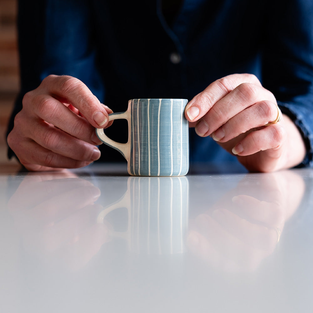 Musango Sgraffito Stripe Espresso Cup (Available in 7 Colours)