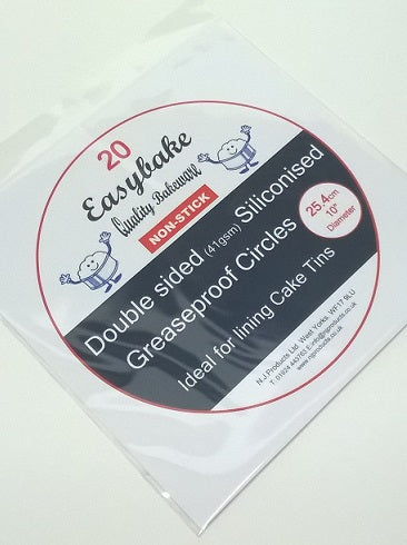 Easybake Siliconised Grease Proof 10″ Circles