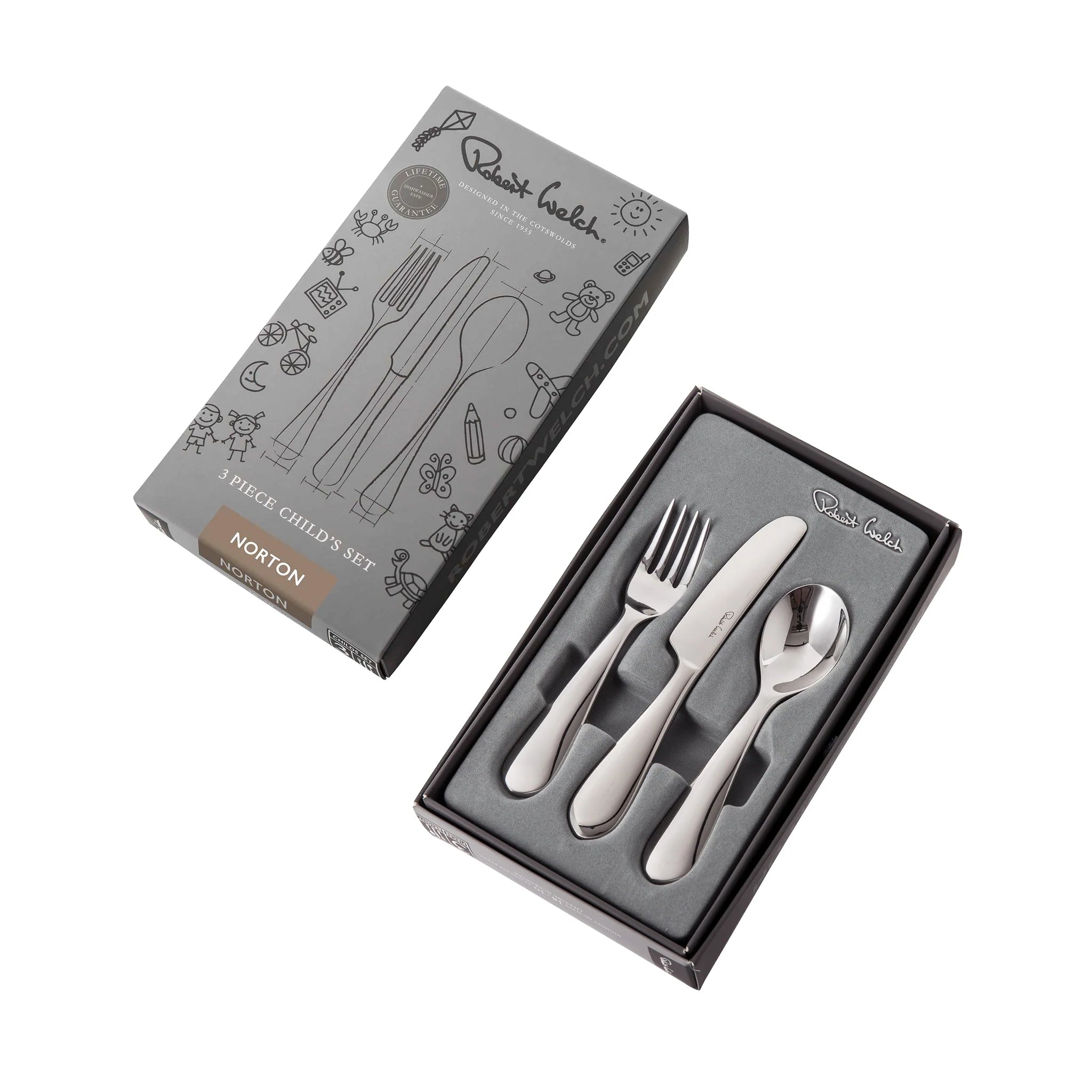 Robert Welch Norton Bright Children's Cutlery Set 3 Piece
