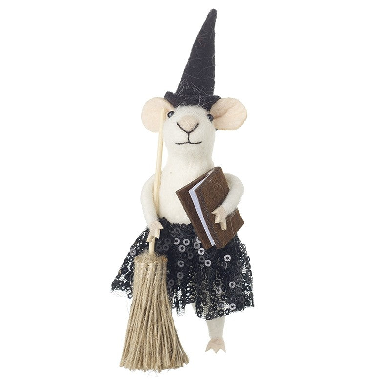Heaven Sends Felt Witch Mouse With Broom
