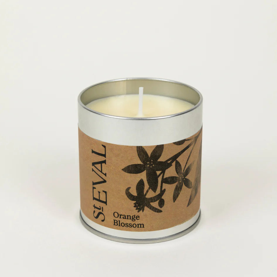 St Eval Orange Blossom, Scented Tin Candle