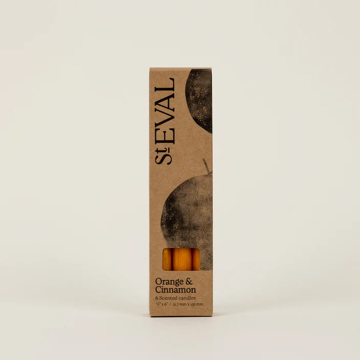 St Eval Orange & Cinnamon, ½" x 6" Mini Fragranced Candles