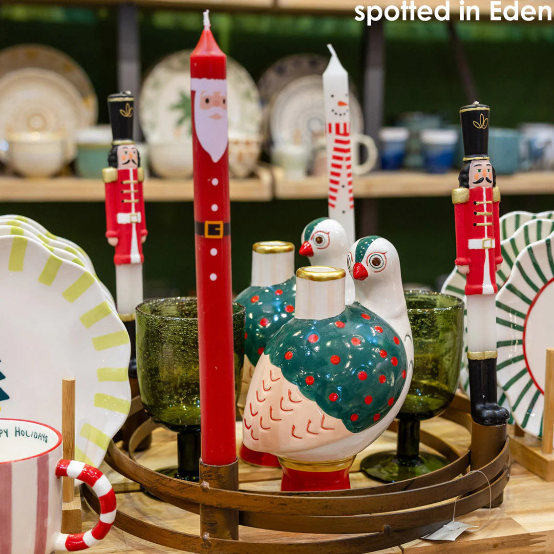 Talking Tables New Bird Ceramic Candle Holder - 20cm