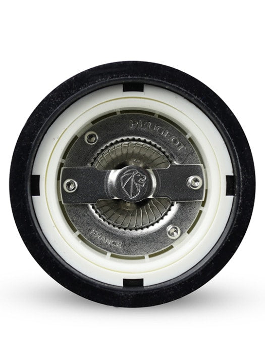 Peugeot Paris u'Select Wooden Manual Salt Mill Black Lacquer Finish 22cm, Silver Knob