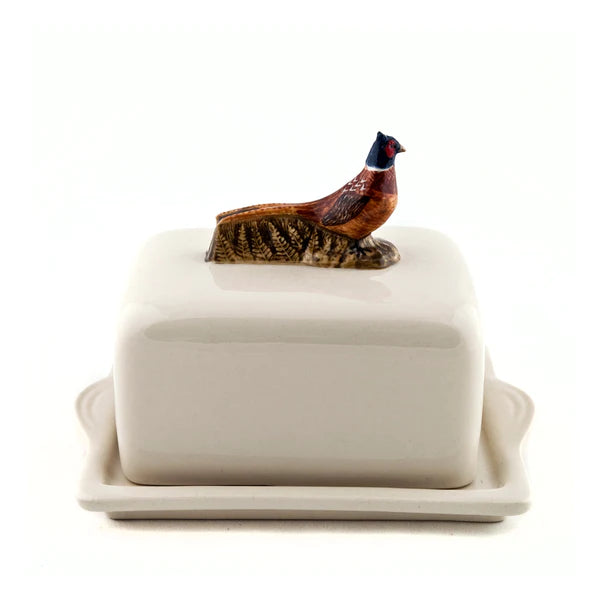 Quail Pheasant Butter Dish