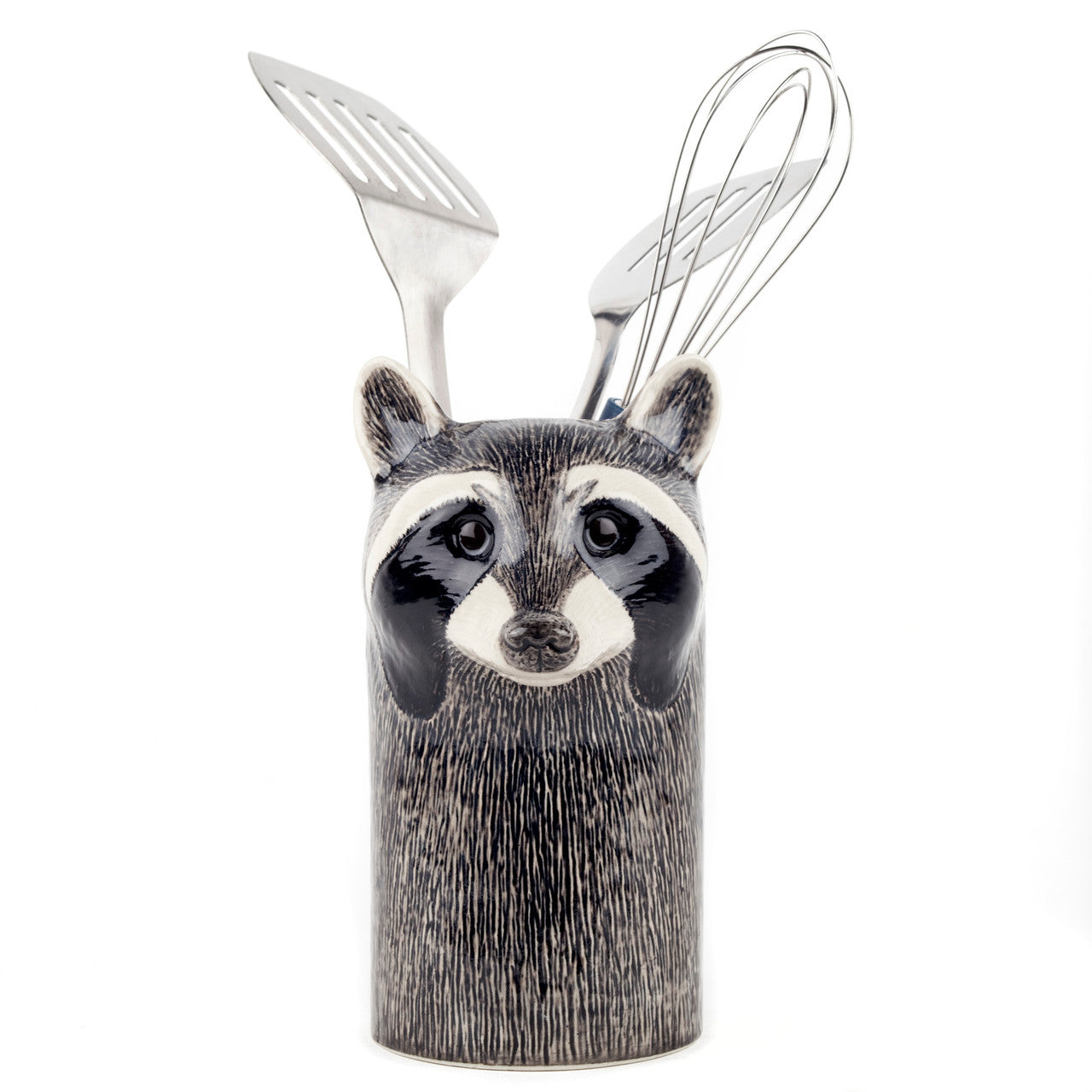 Quail Raccoon Utensil Pot