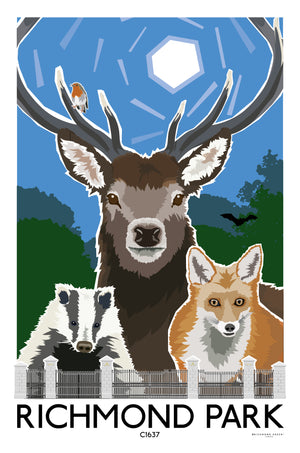 RICHMOND PARK Deer Cotton Tea towel