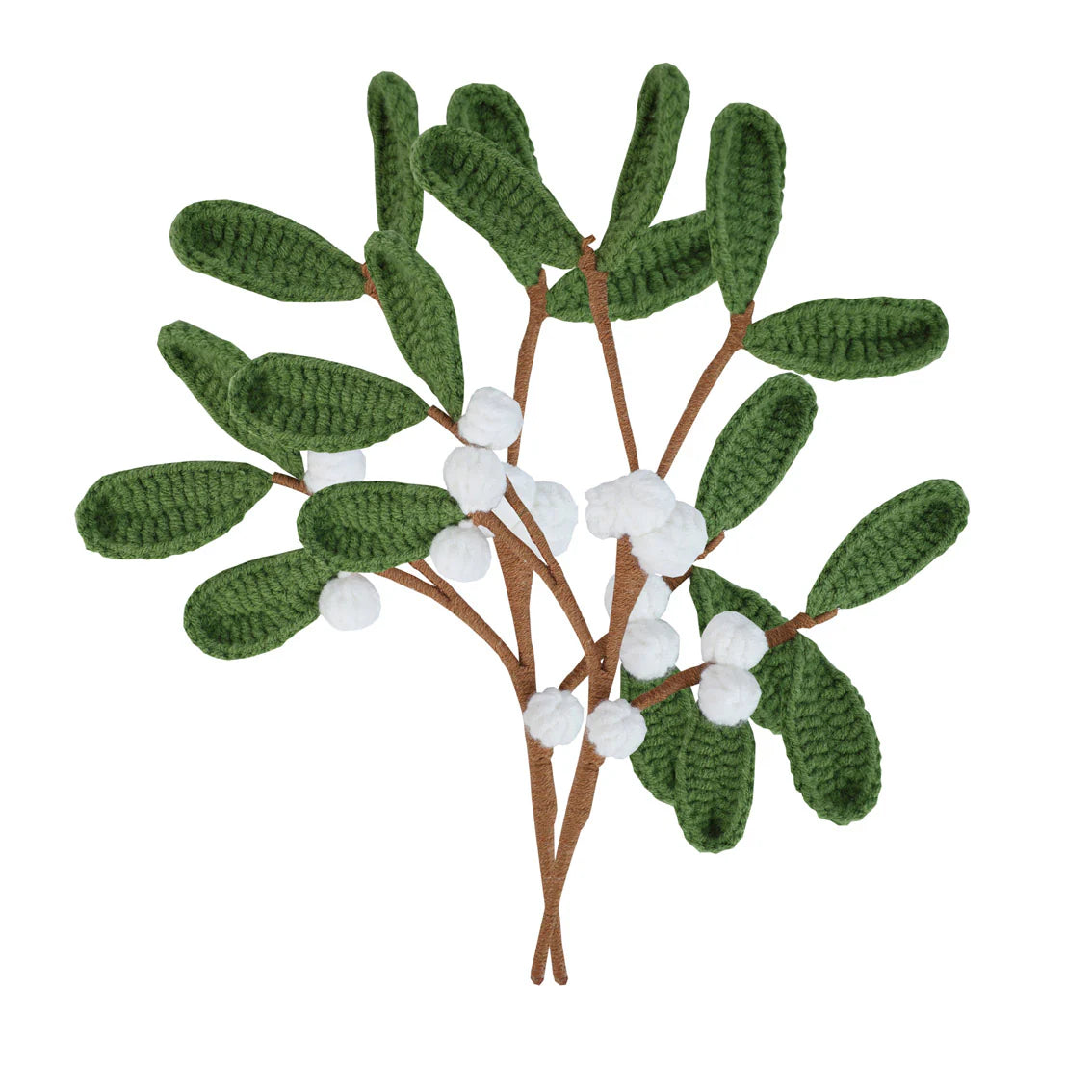 Talking Tables Mistletoe Christmas Crochet Sprigs - 2 Pack