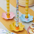 Talking Tables Coloured Enamel Flower Shaped Candle Holders, Available in 3 Colours