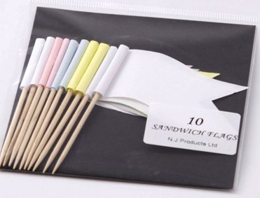 Easybake Sandwich Flags Assorted Pastel (Pack of 10)