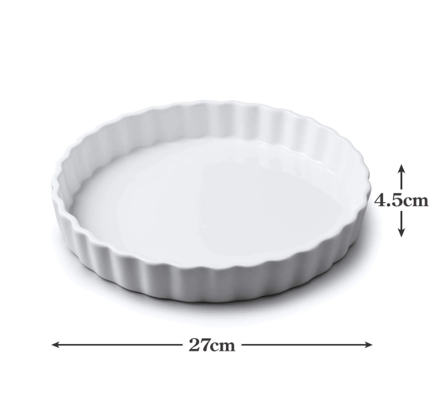 WM Bartleet & Sons Round Flan Dish, 27cm