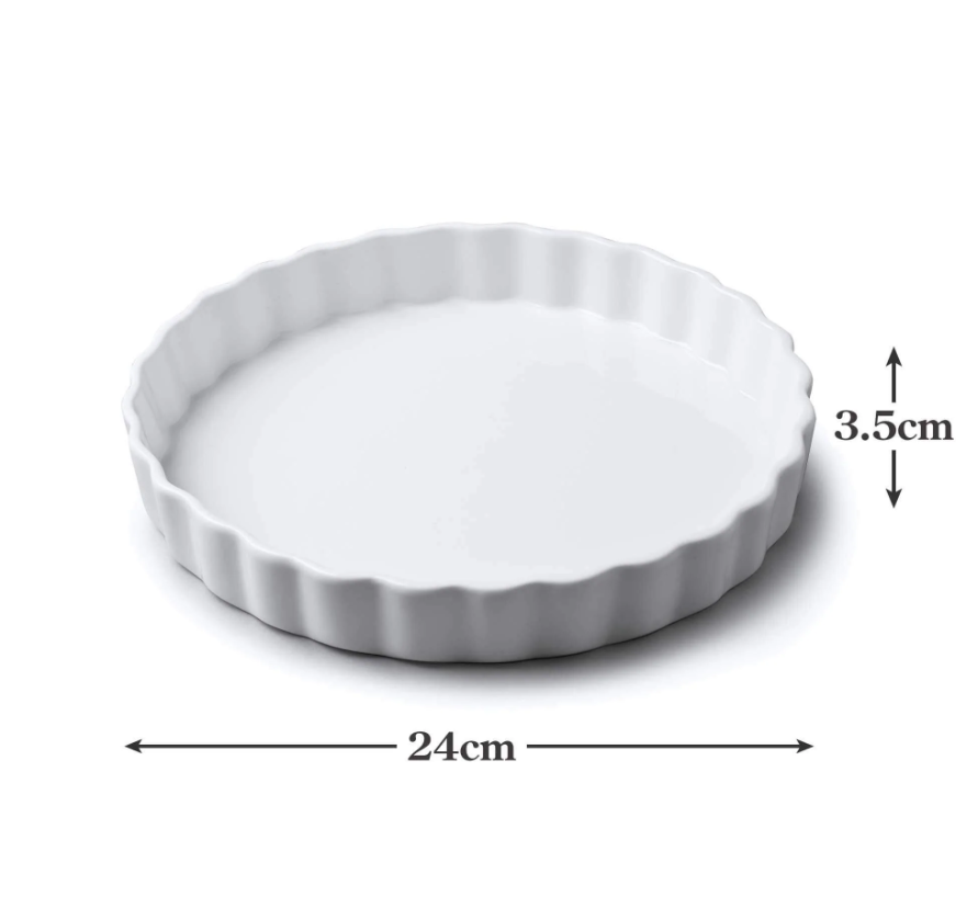 WM Bartleet & Sons Round Flan Dish, 24cm