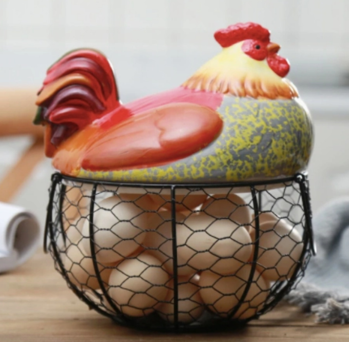 Ceramic Egg Storage Basket