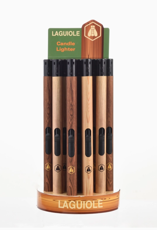 Laguiole Plastic Candle Light with Wood Decor