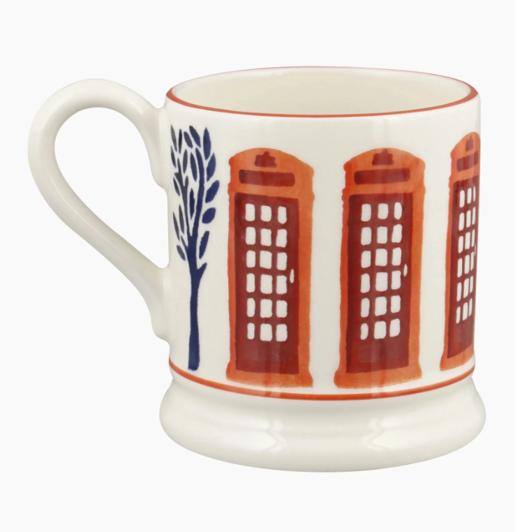 Emma Bridgewater NEW Telephone Box 1/2 Pint Mug