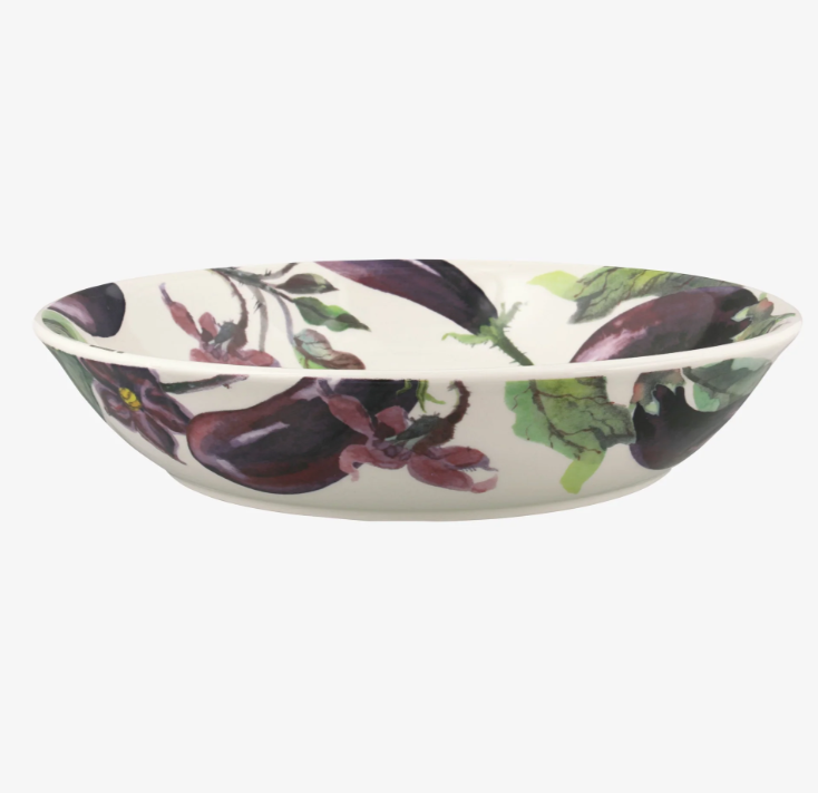 Emma Bridgewater Aubergine & Flowers Medium Pasta Bowl