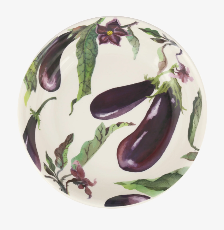 Emma Bridgewater Aubergine & Flowers Medium Pasta Bowl