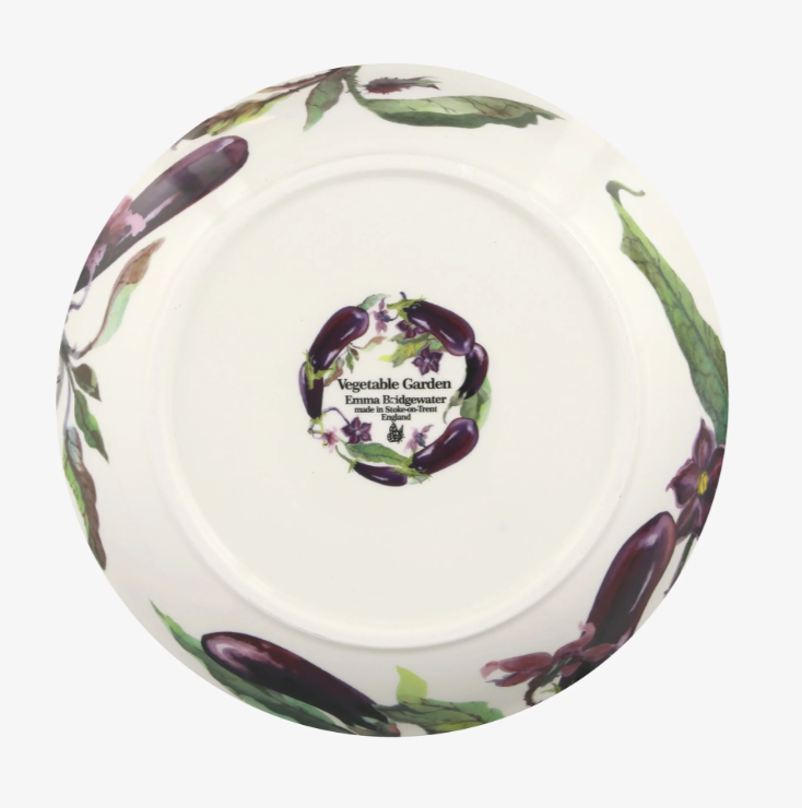 Emma Bridgewater Aubergine & Flowers Medium Pasta Bowl