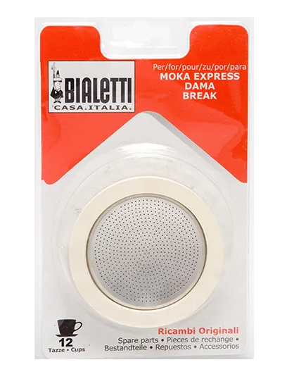 Bialetti Gasket & Filter Moka/Dama 12 Cup