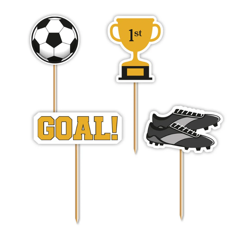 Football Cupcake Toppers Foil