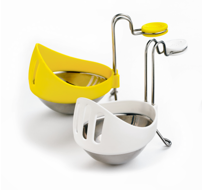 Cuisipro Egg Poacher Stainless Steel 2pc Yellow/White, 3.8x5.5x2.7/10x14x7cm