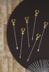 Gisela Graham Pack of 6 Metal Forks - Gold Stag Heads