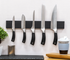 Rockingham Forge Black Magnetic Knife Rack (Large) 45cm