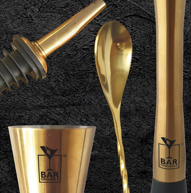 Bar Originale Brass 5 Piece Cocktail Set