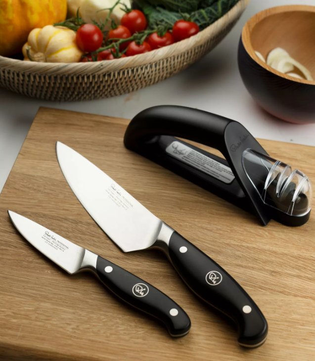 Robert Welch Professional Kitchen Knife Set with Knife Sharpener