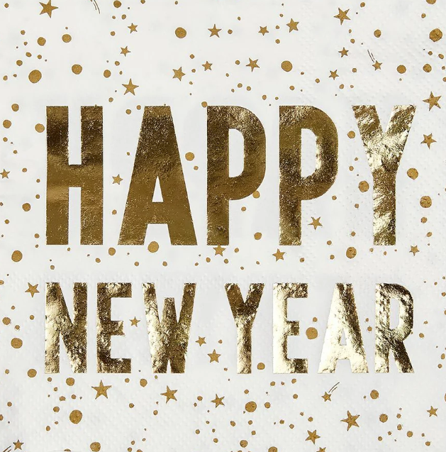 Talking Tables Luxe Happy New Year Napkins PK 1,