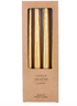 Gisela Graham New Metallic Gold Taper Dinner Candle Box of 4