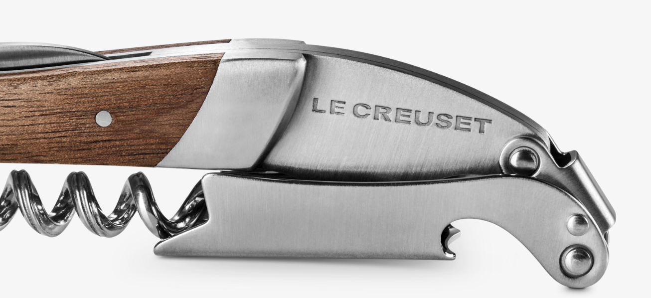Le Creuset Premium Waiter's Corkscrew with Black Walnut Wood Handle