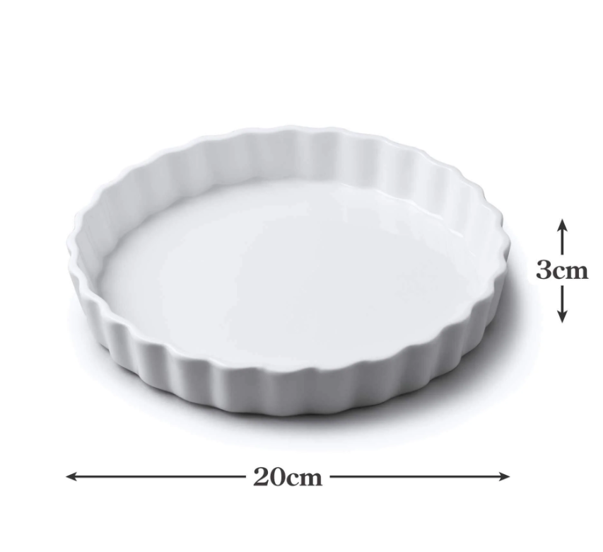 WM Bartleet & Sons Round Flan Dish, 20cm