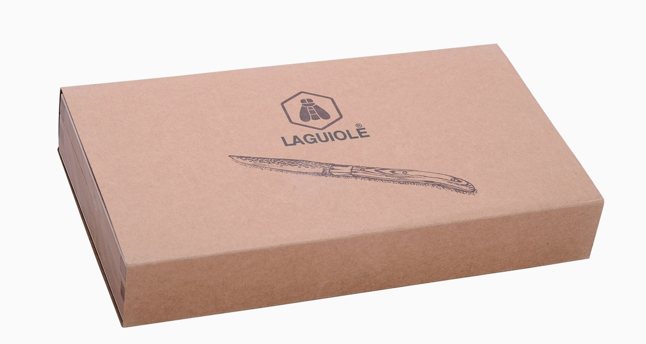 Laguiole Steak Knives Set of 6 Pieces - Pakka Wooden Handles