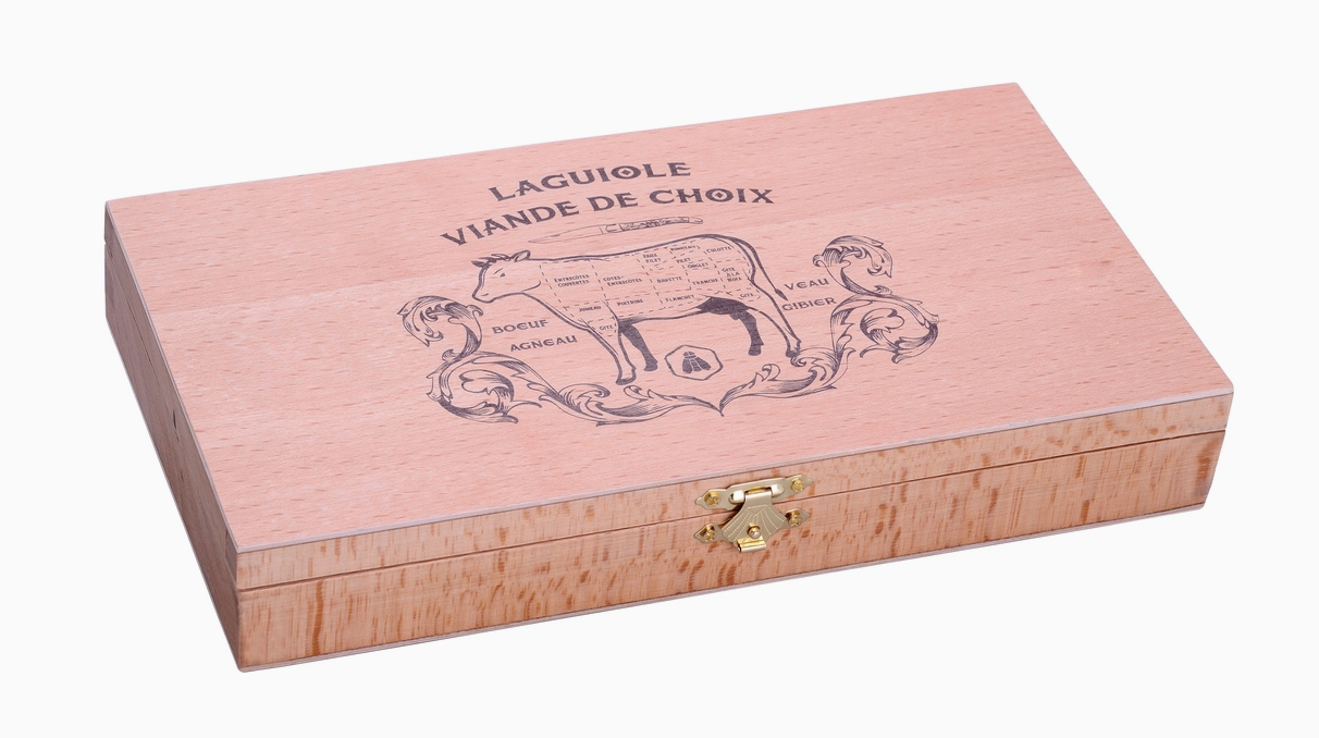 Laguiole Steak Knives Set of 6 Pieces - Pakka Wooden Handles
