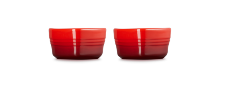 Le Heart Collection Stoneware Set of 2 Heart Ramekin 11 cm / 0.3L (Available in 2 Colours)