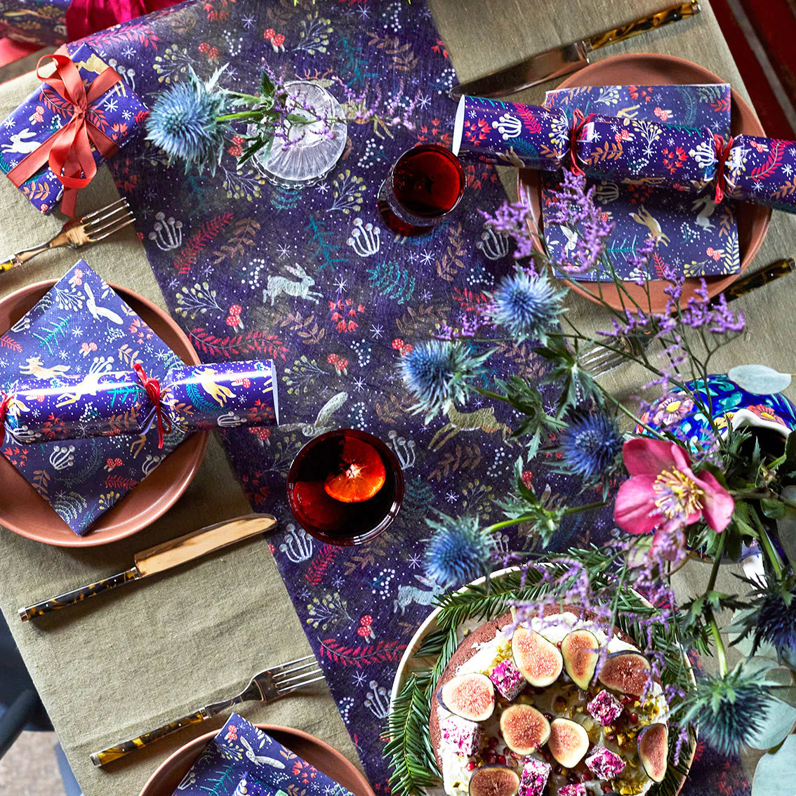 Talking Tables Twilight Dark Blue Table Runner - 2m