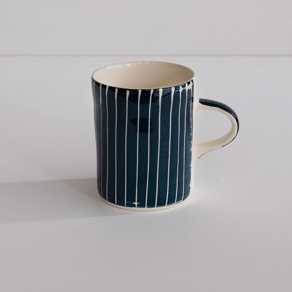 Musango Sgrafitto Stripe Demi Mug (Available in 7 Colours)
