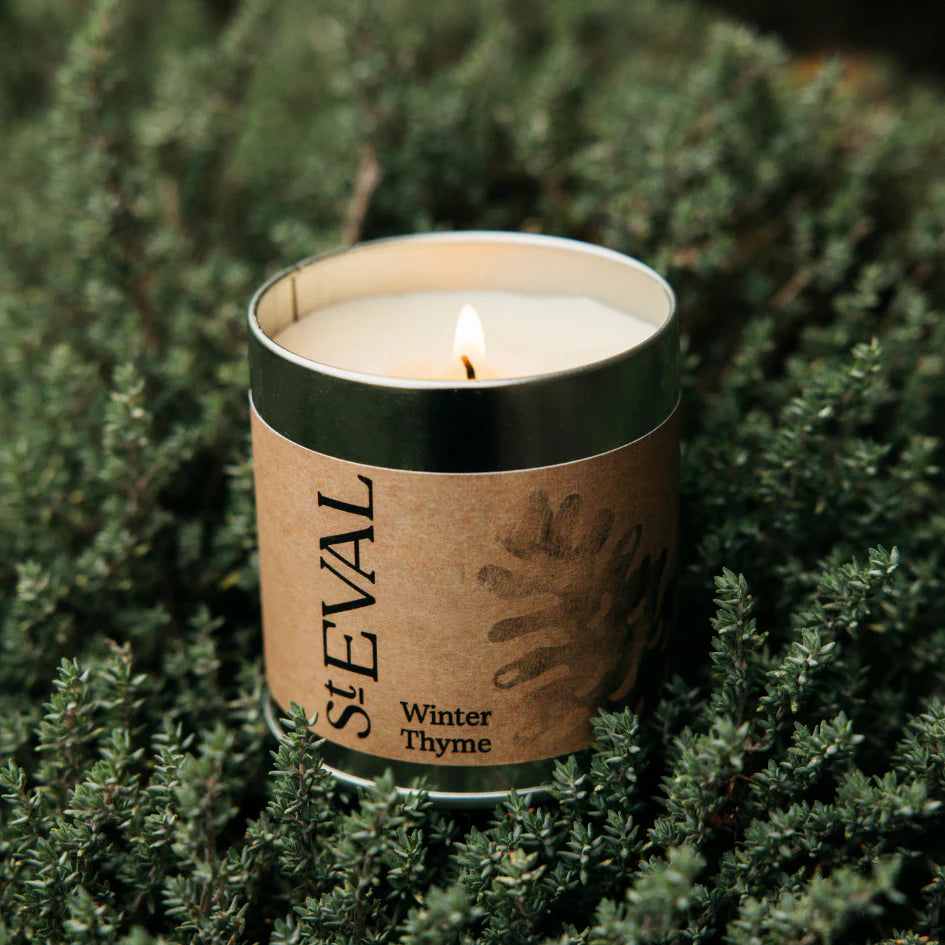 St Eval Winter Thyme, Scented Tin Candle