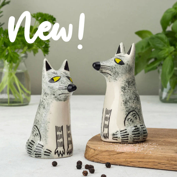 Hannah Turner Wolf Salt and Pepper Shakers