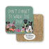 Bean & Bemble Dog Coaster Square Melamine Wood Small Gift For Animal Lover