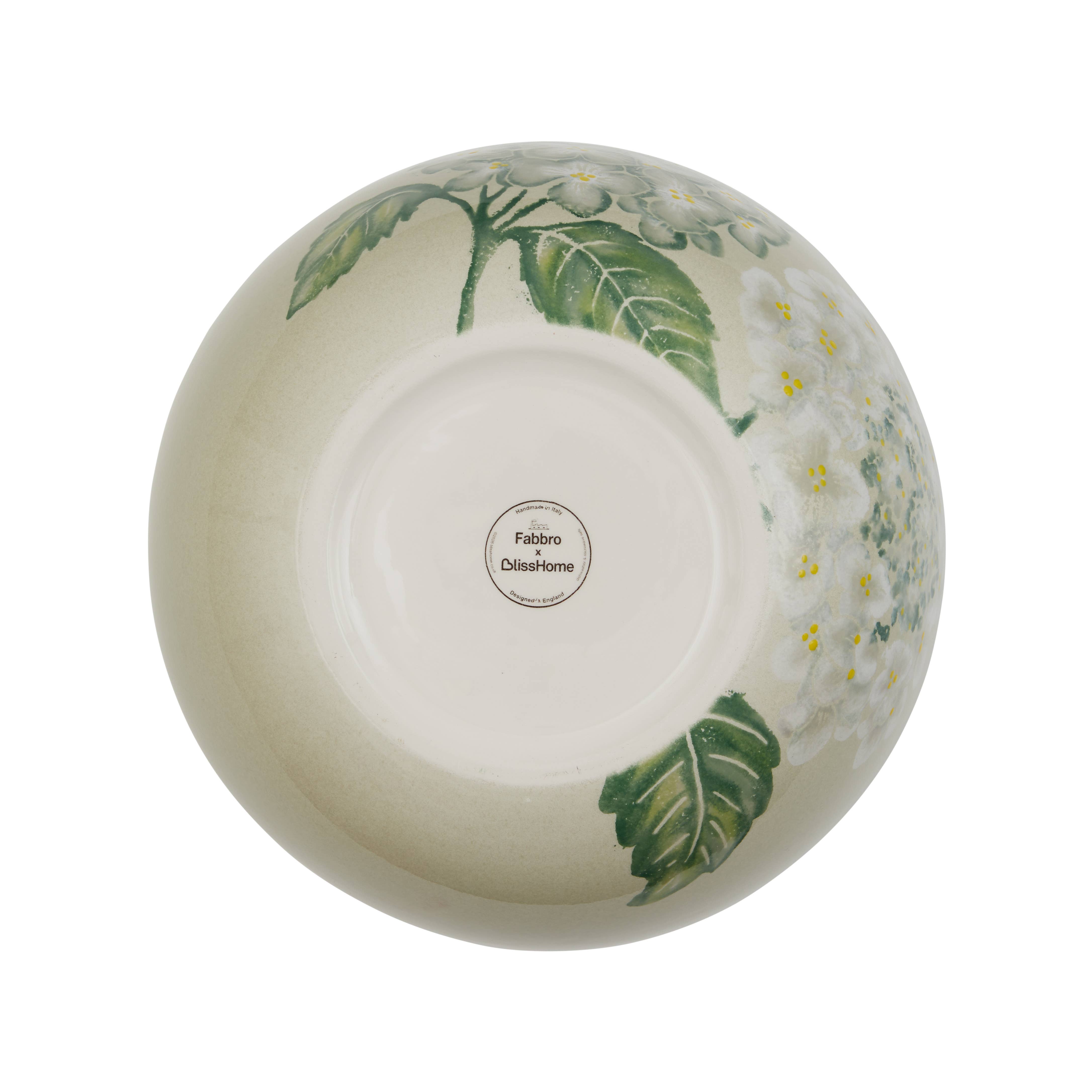 Blisshome Salad Bowl Grey/Green Hydrangea